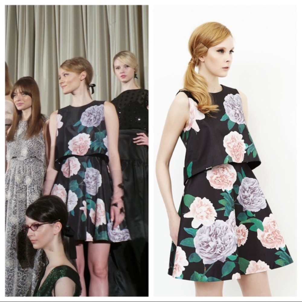 Erin Featherston Tippy Rose Garden Floral Dress